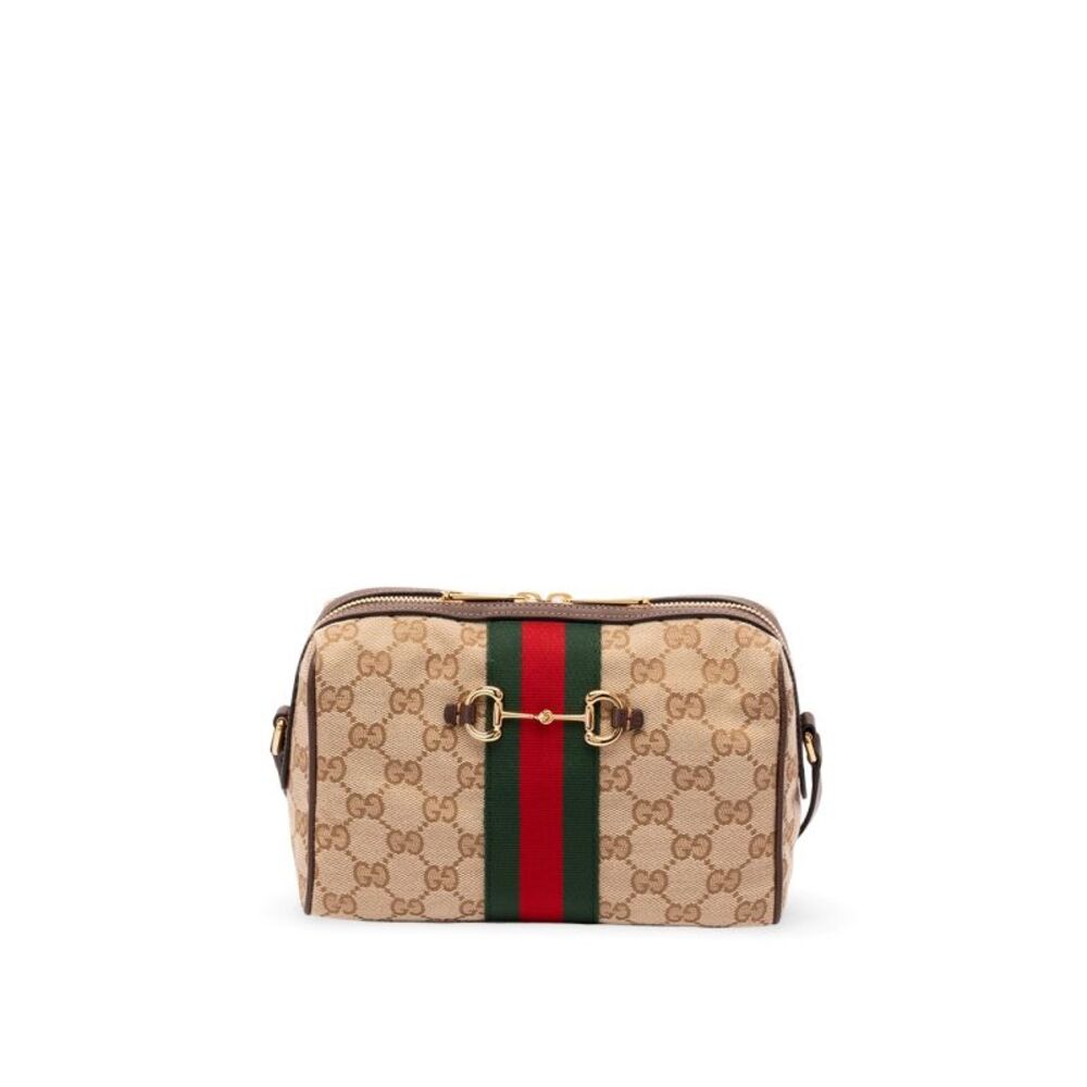 Gucci Women Horsebit Web Crossbody Bag